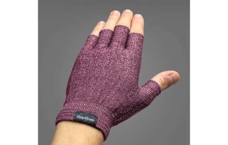 Alternative view of GripGrab Freedom Knitted Short Finger Cycling Handskar Dark Red