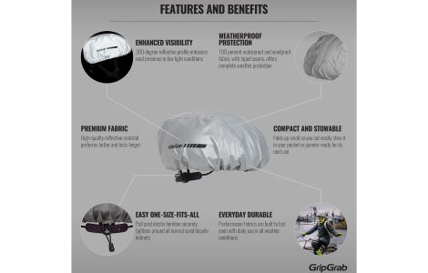 Alternative view of GripGrab Reflective Helmet Cover Grå Onesize