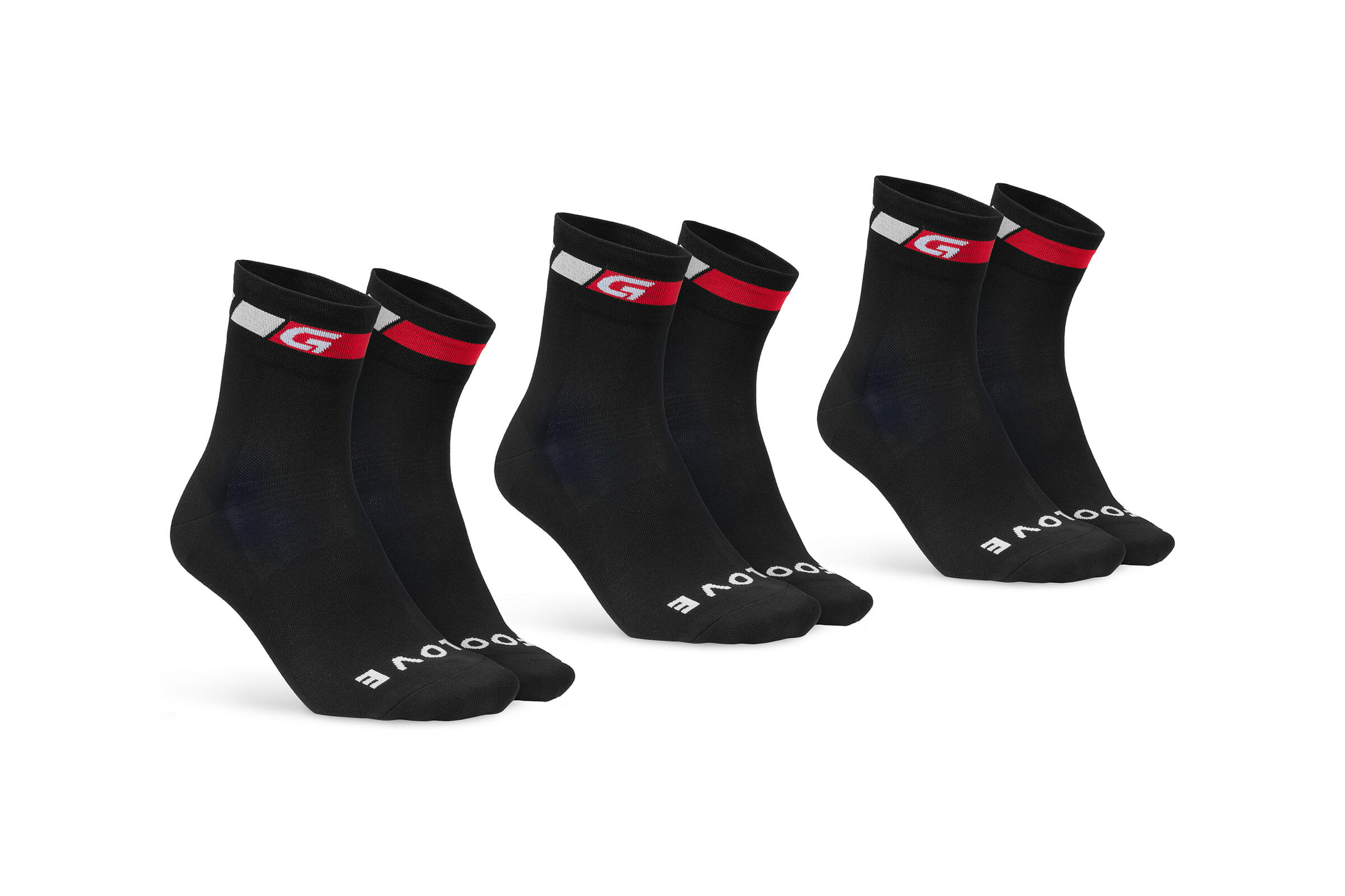 GripGrab Classic Regular Cut Strumpor 3-pack Svart