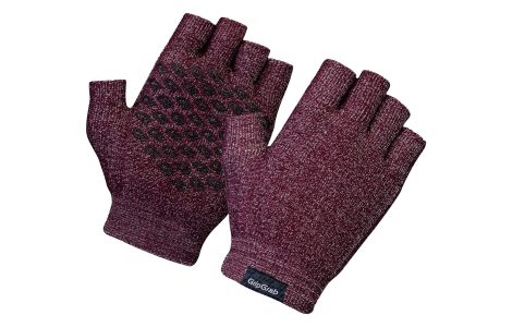GripGrab Freedom Knitted Short Finger Cycling Handskar Dark Red