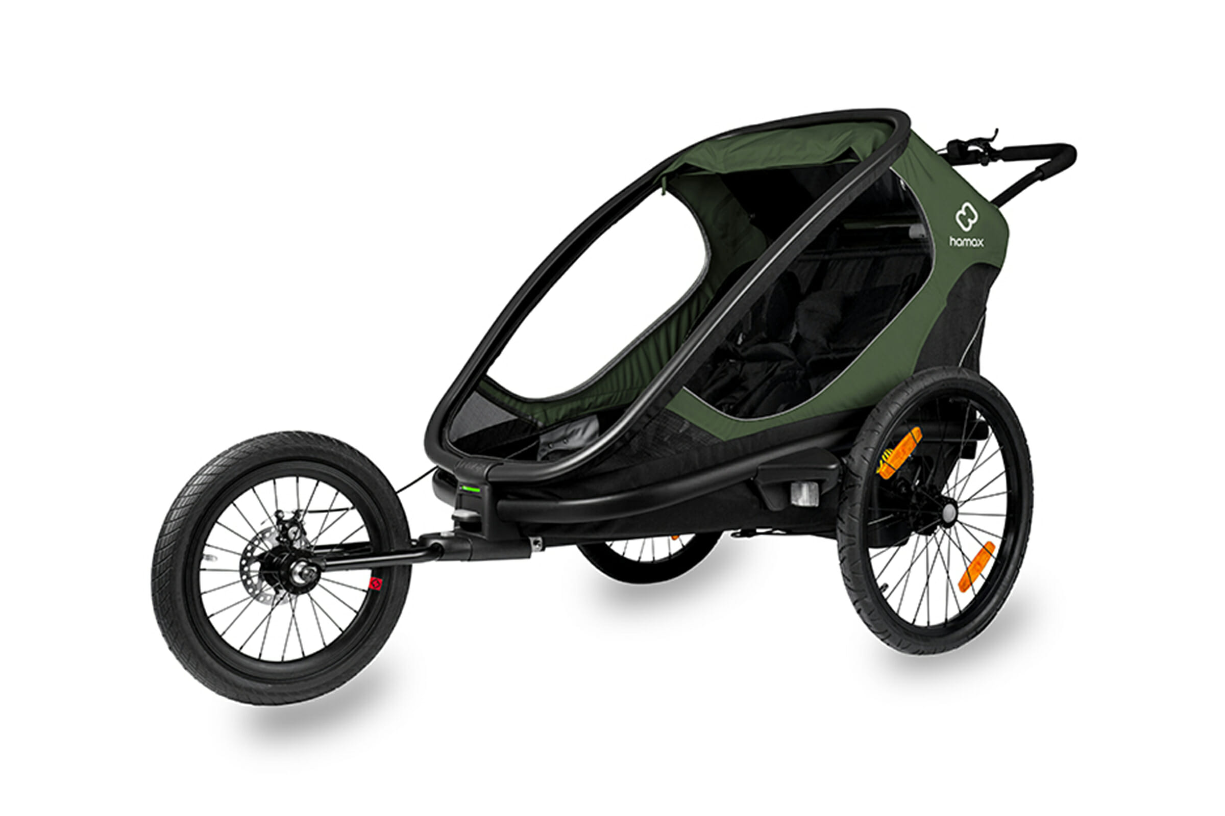 Hamax Outback Cykelvagn Grön/svart - Bild 2