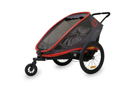 Alternative view of Hamax Outback Cykelvagn Grå/röd