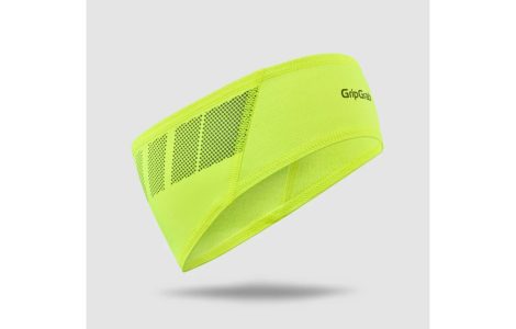 GripGrab Windproof Hi-Vis Headband Yellow Hi-Vis