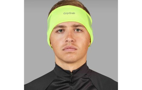Alternative view of GripGrab Windproof Hi-Vis Headband Yellow Hi-Vis