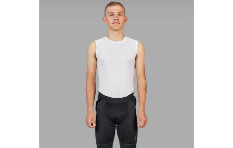 Alternative view of GripGrab Ultralight Sleeveless Mesh Baselayer White